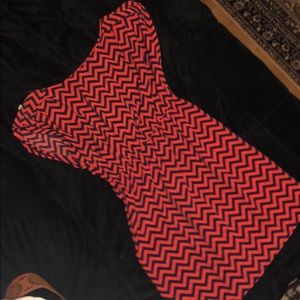 Blue and orange chevron dress